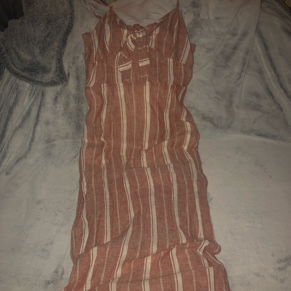 3/4 Length Striped Dress